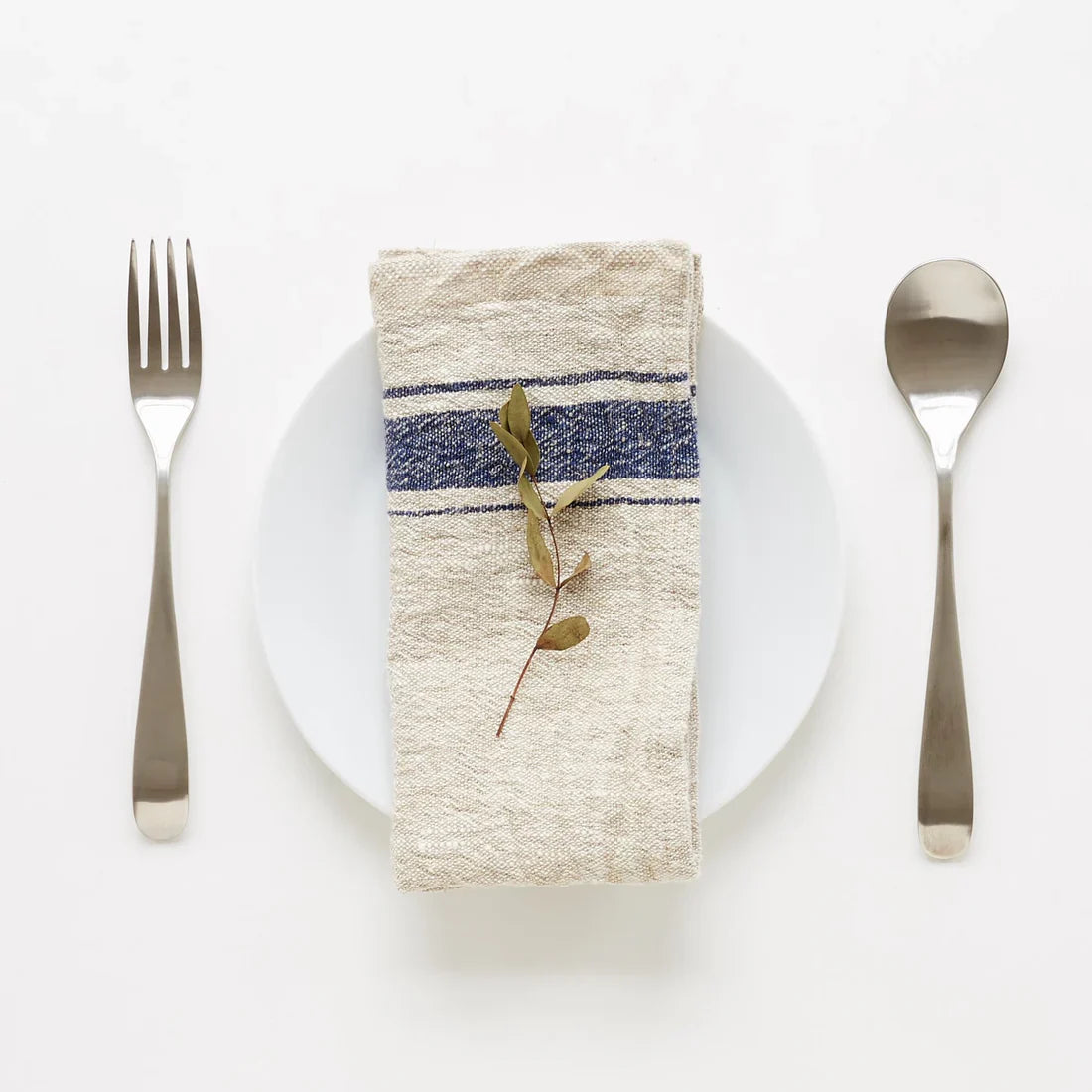 Linneservetter 40 cm (2 st), Vintage Blue | Linen Tales