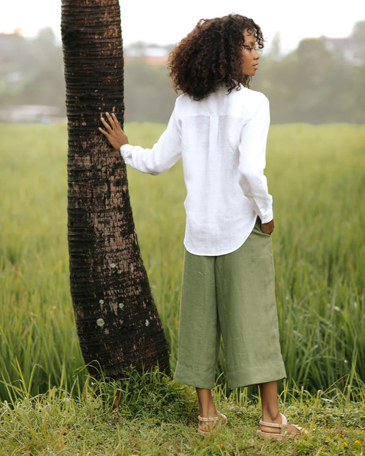 Linneskjorta till dam (Vit)