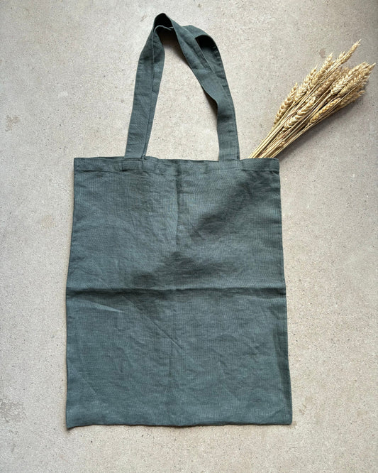 Tote-bag, Forest green | Linen Tales