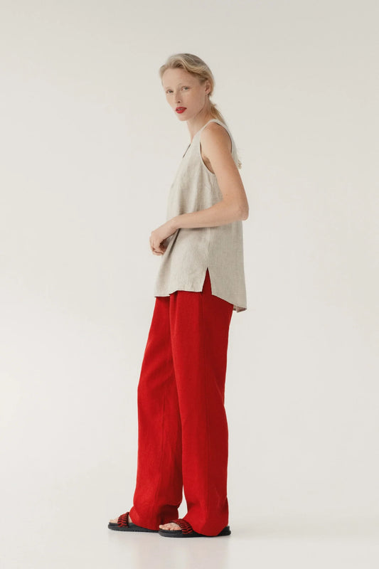 Tank top linne (Melerad)