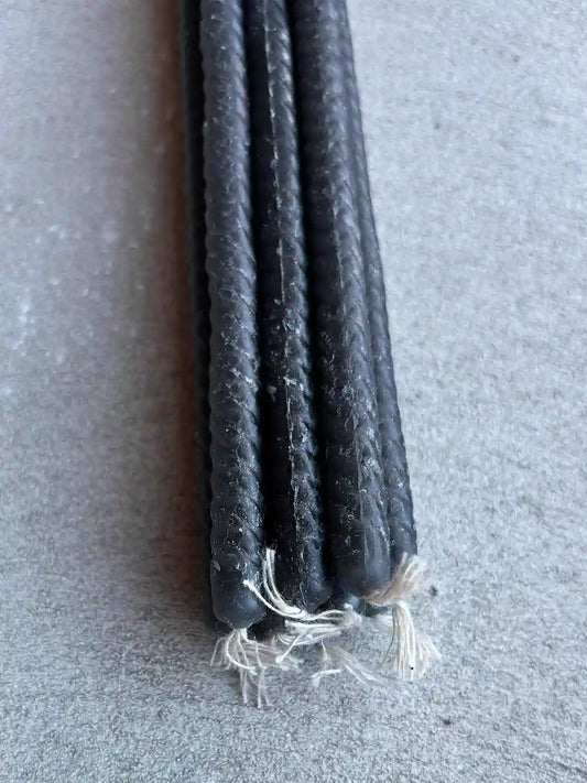 Bivaxljus twistade (Svarta) | 10-pack