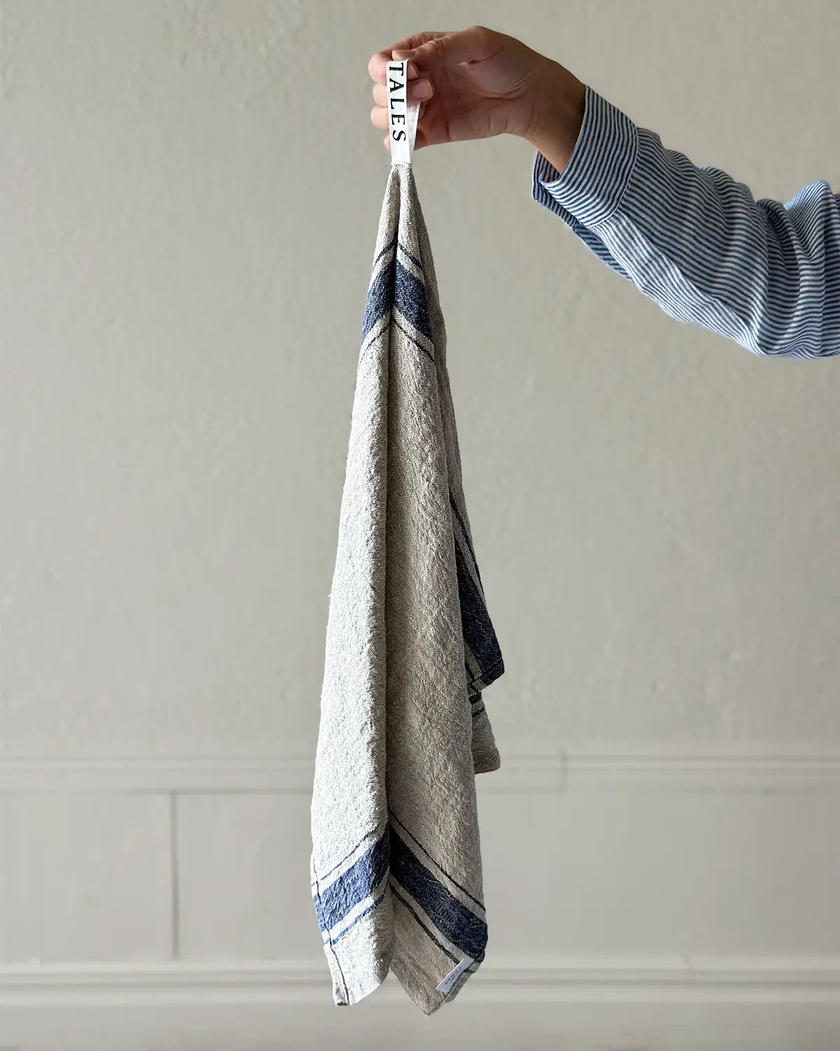 Kökshandduk "rustik" i linne, Vintage Blue | Linen Tales