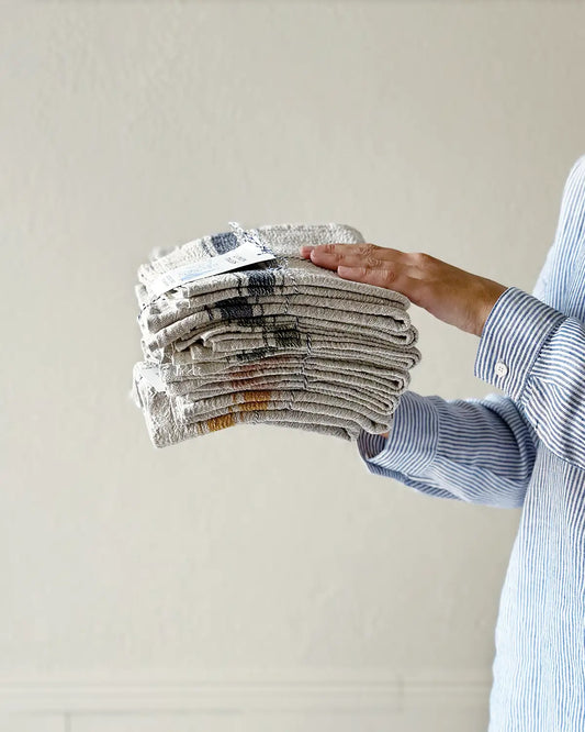 Kökshandduk "rustik" i linne, Vintage Green | Linen Tales