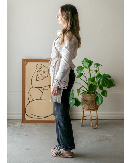 Linneförkläde, liten (Naturell)