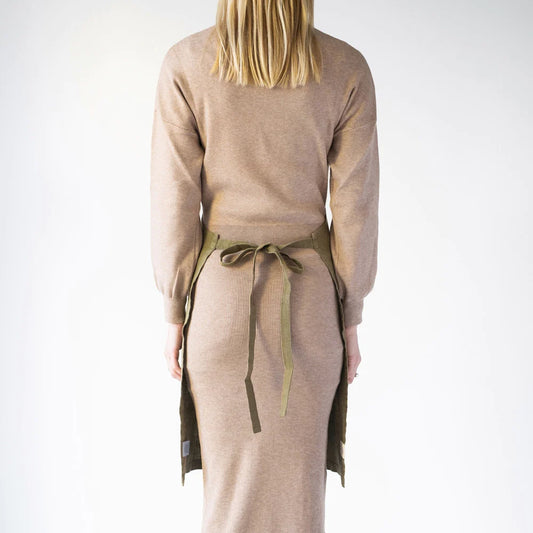 Förkläde i linne (Martini Olive) | Linen Tales