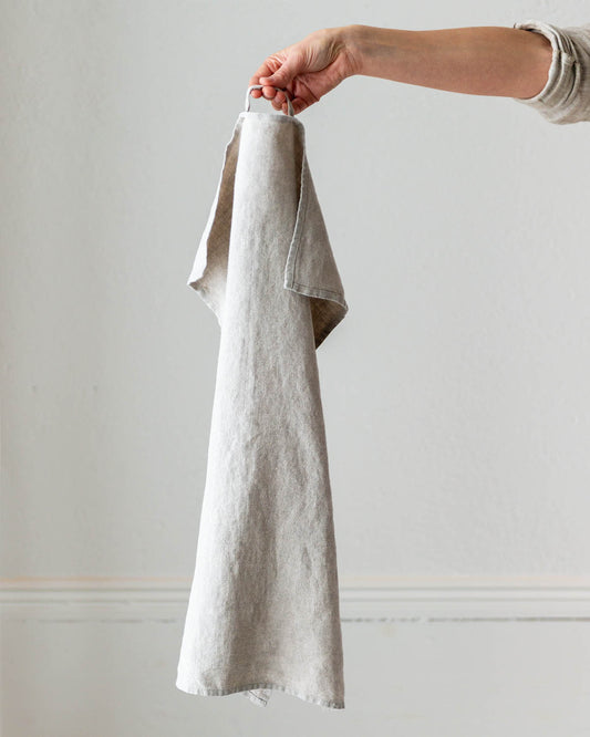 Linnehandduk, beige