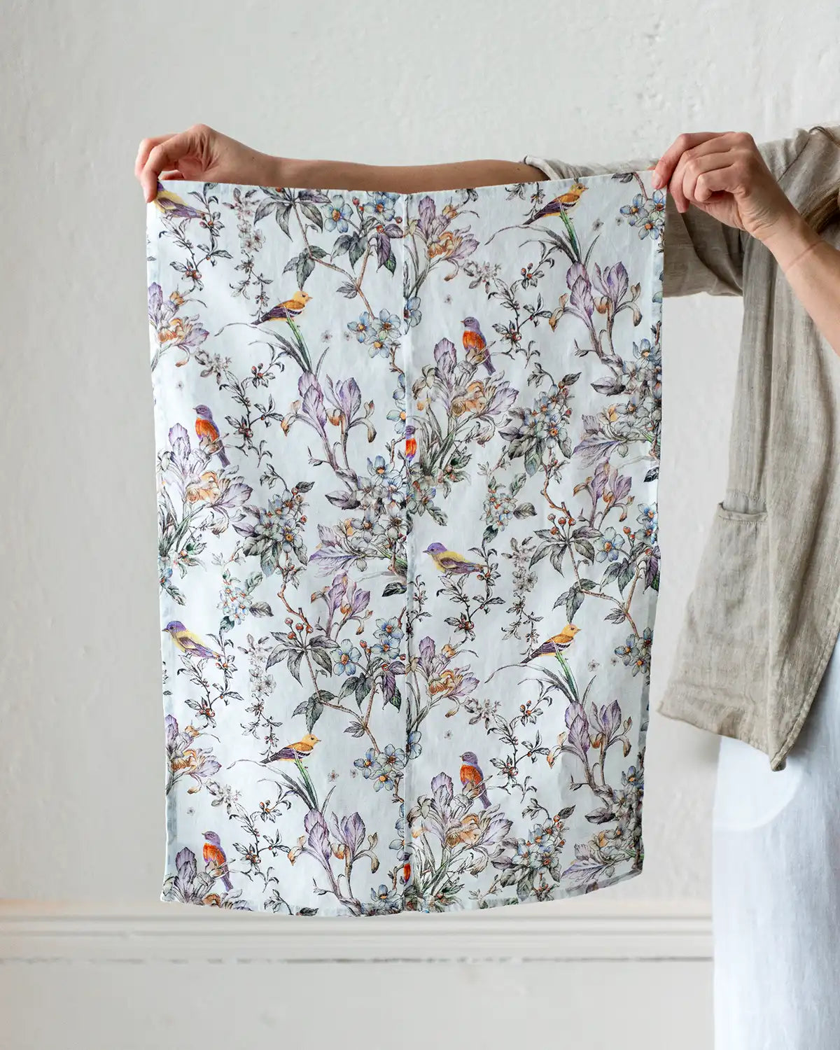 Kökshandduk i linne, Birds | Linen Tales