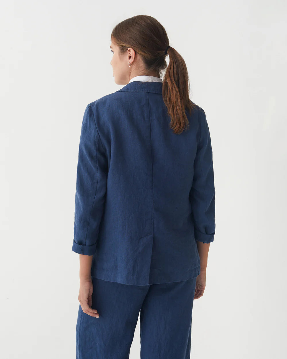 Linneblazer I Marinblå I Magic linen