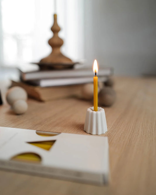 Ljusstake vit matt keramik | OVO Things