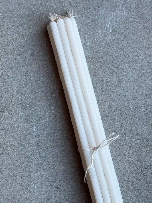 Bivaxljus twistade (Vita) | 10-pack