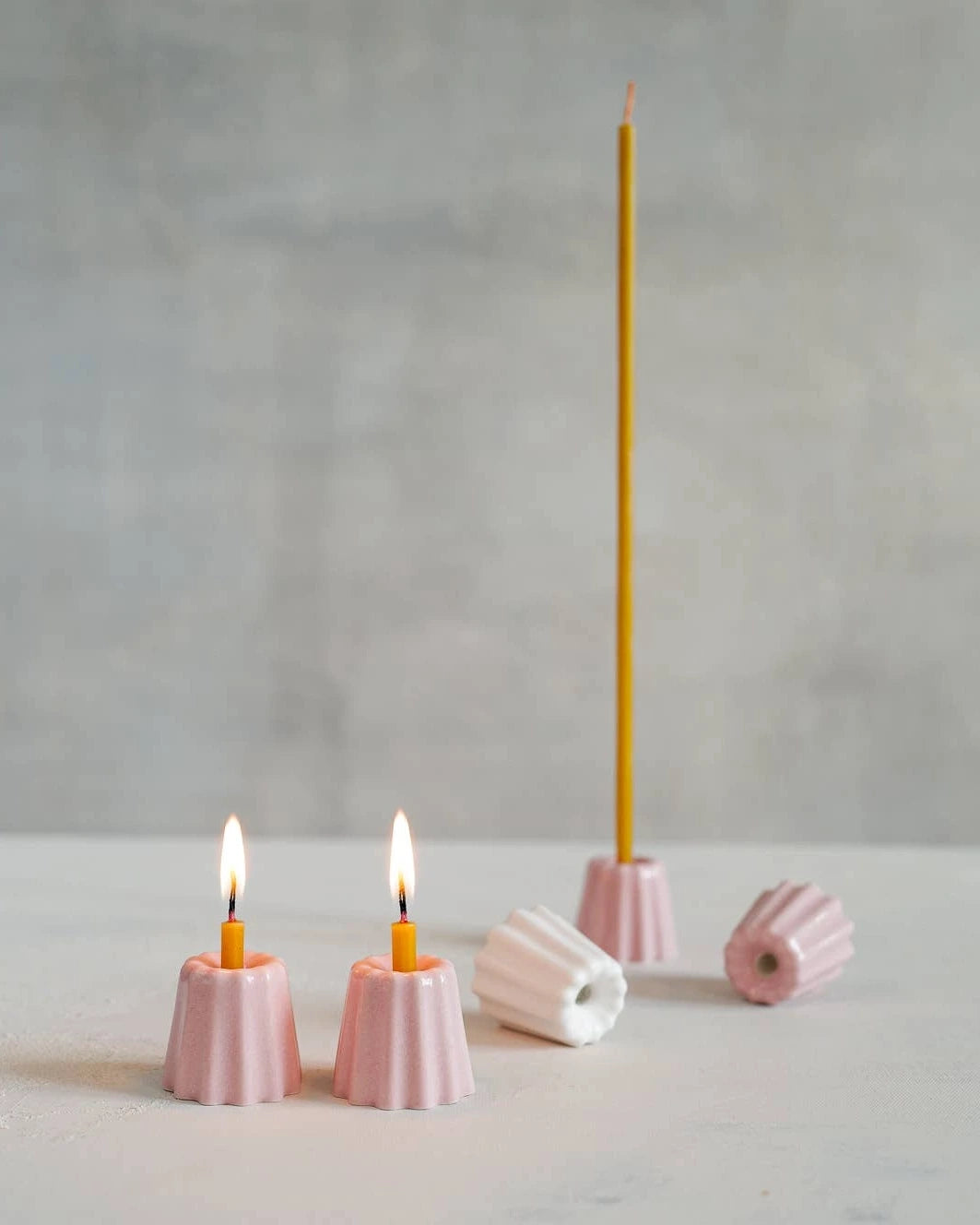 Ljusstake, porslin (Pink) | OVO Things