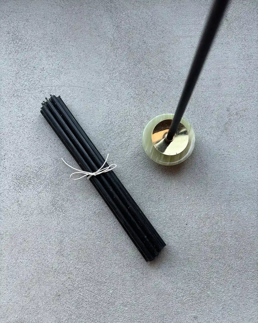 Bivaxljus (Svarta) "Tårtljus", tunna (10-pack)