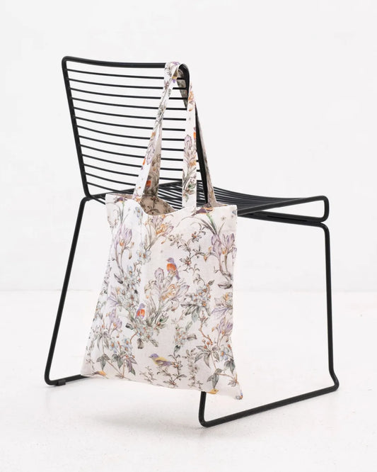Tote-bag i linne | Birds