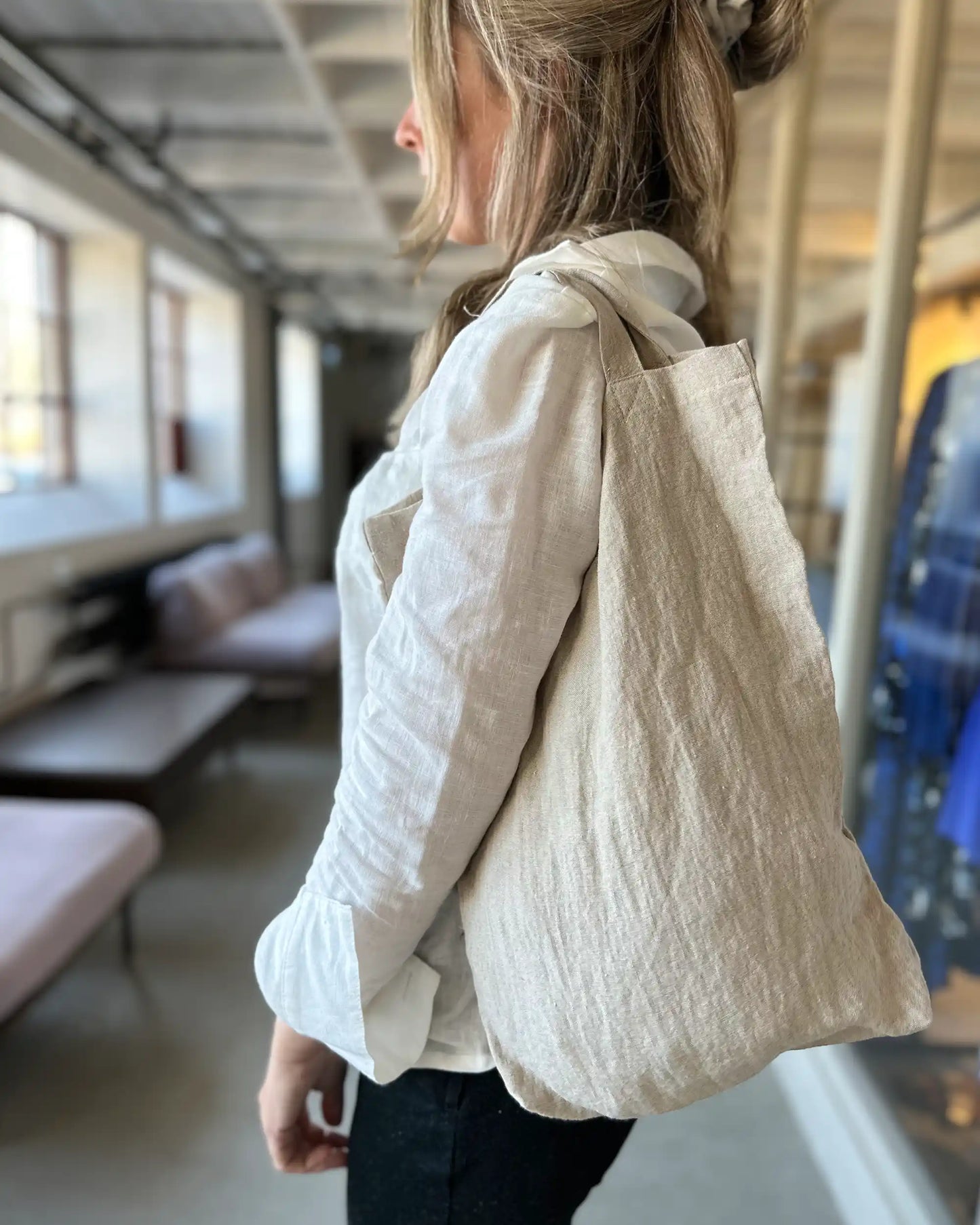 Tygpåse i linne