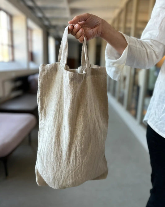 Shoppingbag i linne | Liten (Natur)