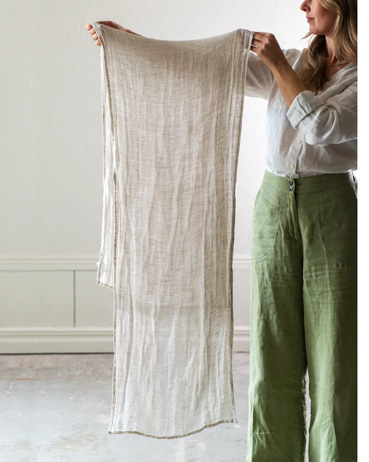 En linnebeige sjal