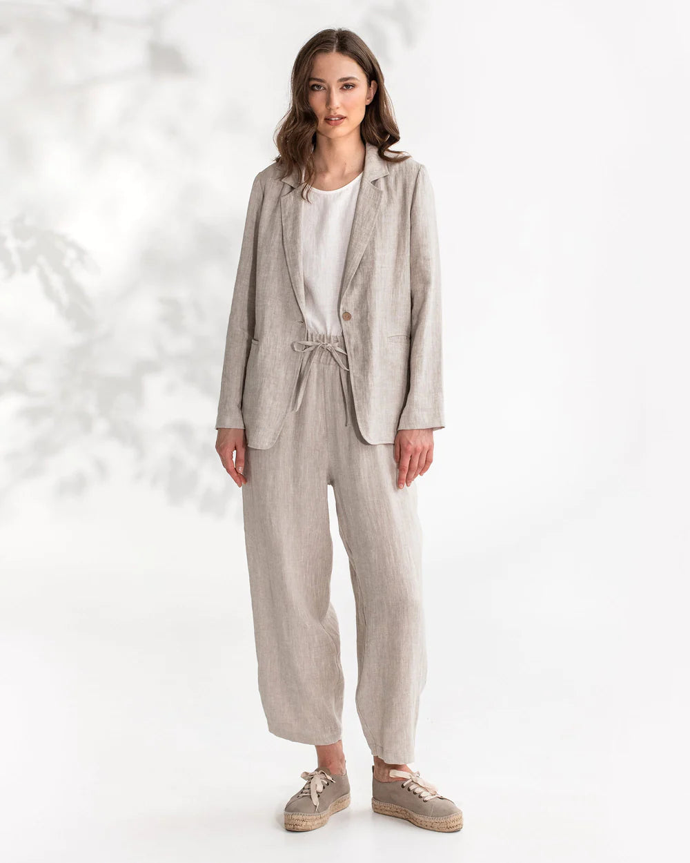 Linneblazer (Naturmelerad) | Magic Linen