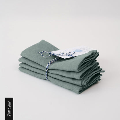 Linneservetter 30 cm (4 st), Green Milieu | Linen Tales