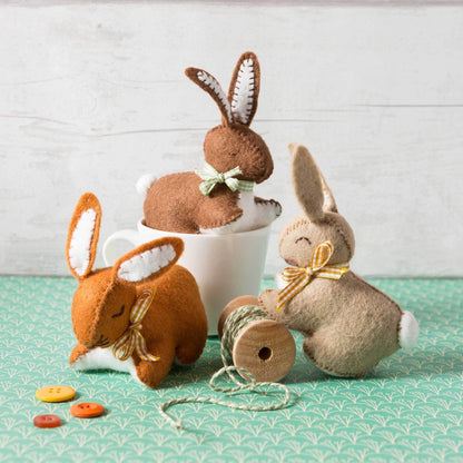 DIY sykit | Kaninfamilj i ullfilt