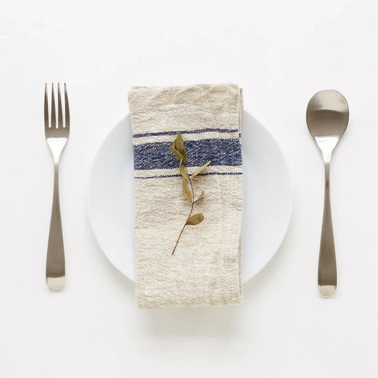 Linneservetter 40 cm (2 st), Vintage Blue | Linen Tales
