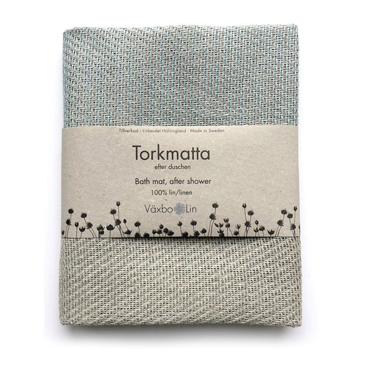 Torkmatta i linne (Ljusblå)