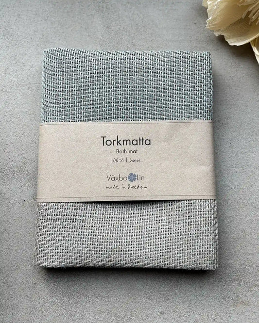 Torkmatta i linne (Ljusblå)