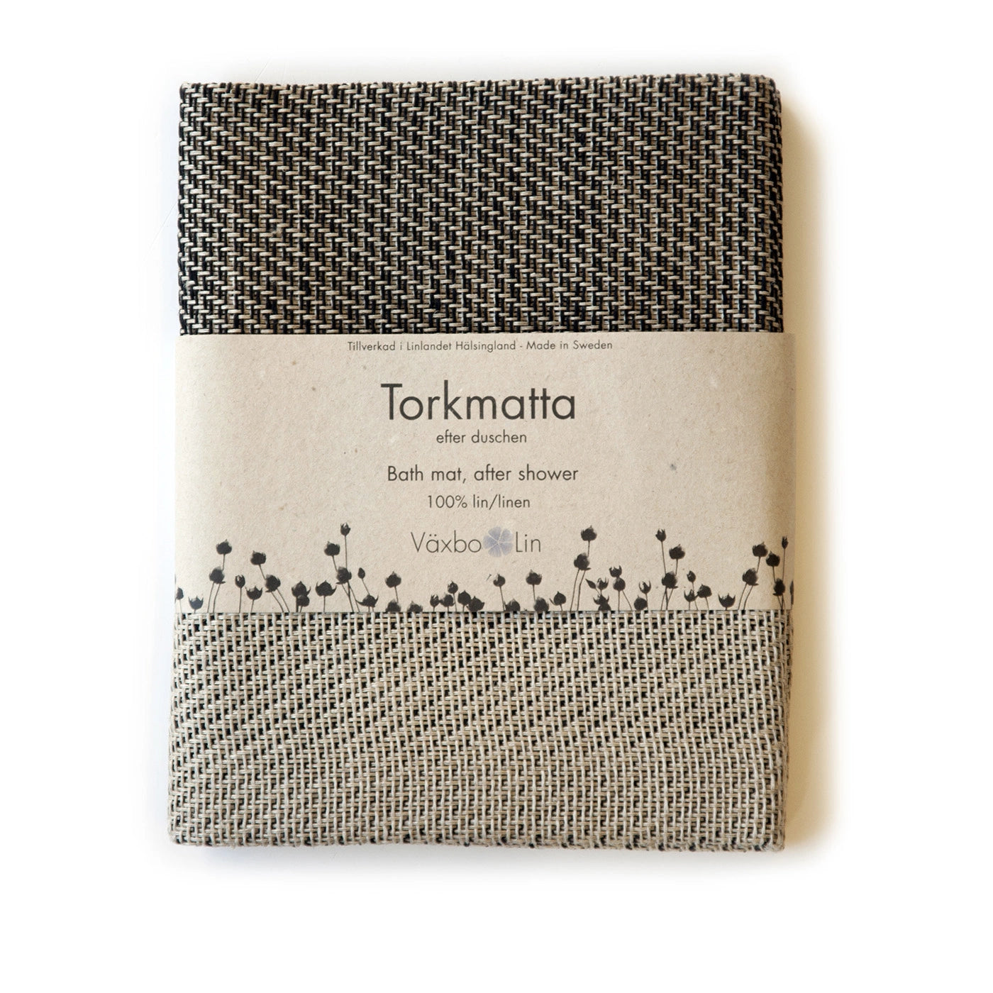 Torkmatta i linne (Svart)
