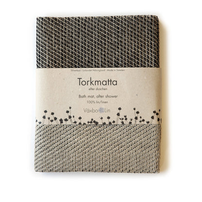 Torkmatta i linne (Svart)