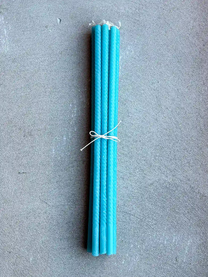 Ljusblå twistade ljus 