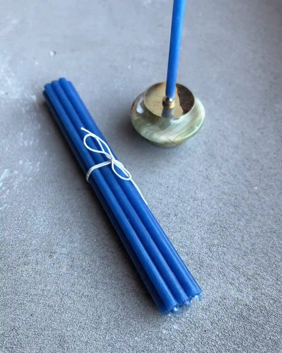 Bivaxljus (Blå) "Tårtljus", tunna (10-pack)