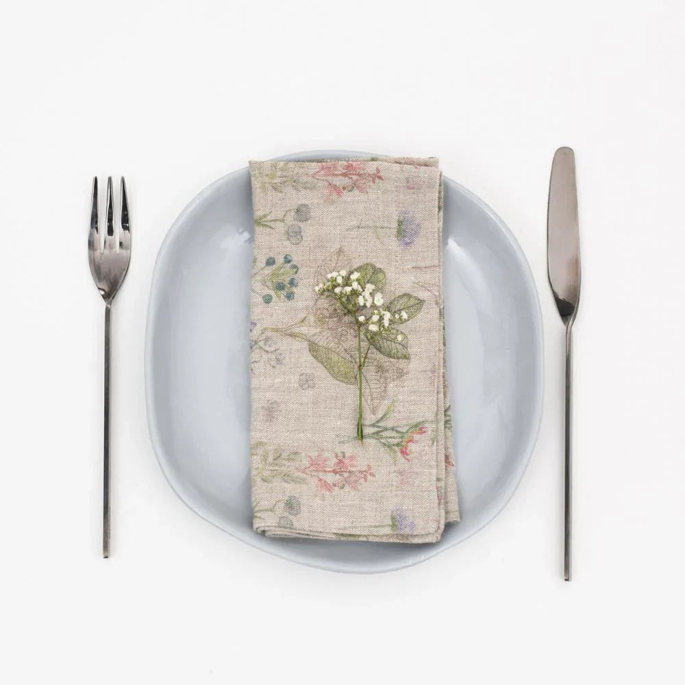 Linneservetter 40 cm (2 st), Botany | Linen Tales