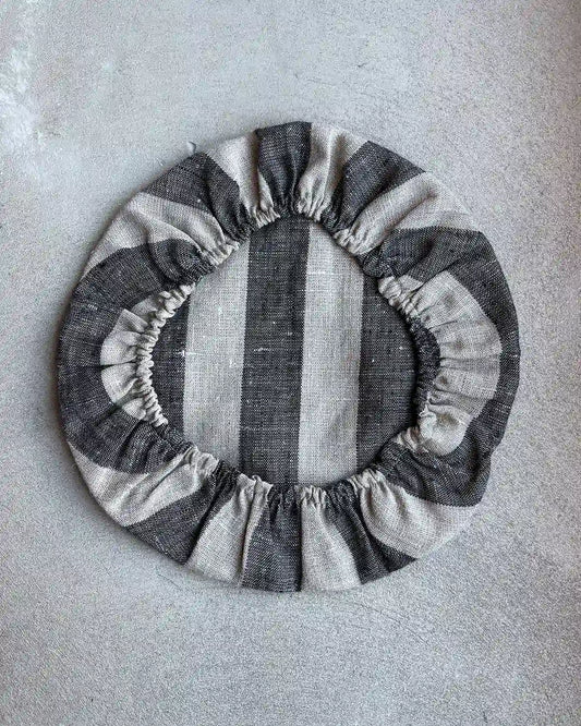 Skålöverdrag i linne (24 cm) | Bredrandig