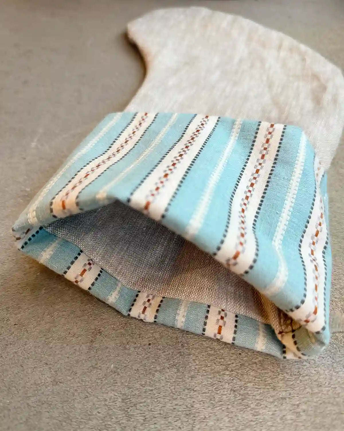 Julstrumpa linne | Vintage Stripe Blue