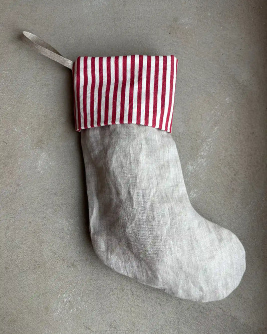 Julstrumpa linne | Vintage Stripe Red