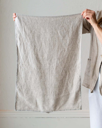 Linnehandduk, beige