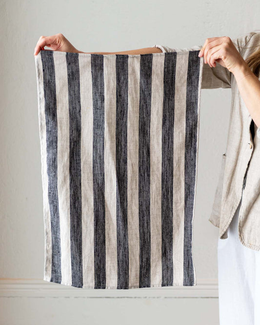 Linnehandduk, svartrandig