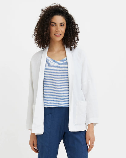 Jacket i linne (Vit)