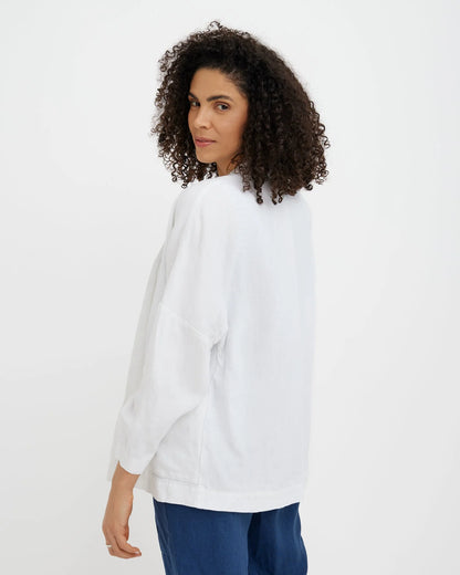 Jacket i linne (Vit)