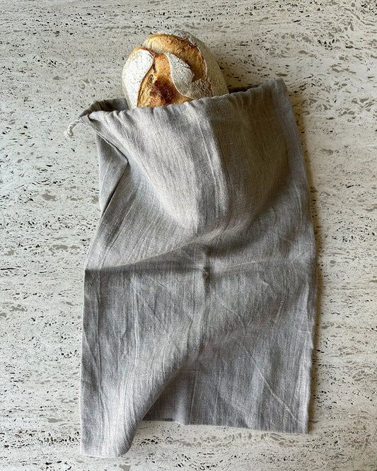 Brödpåse i linnebeige.