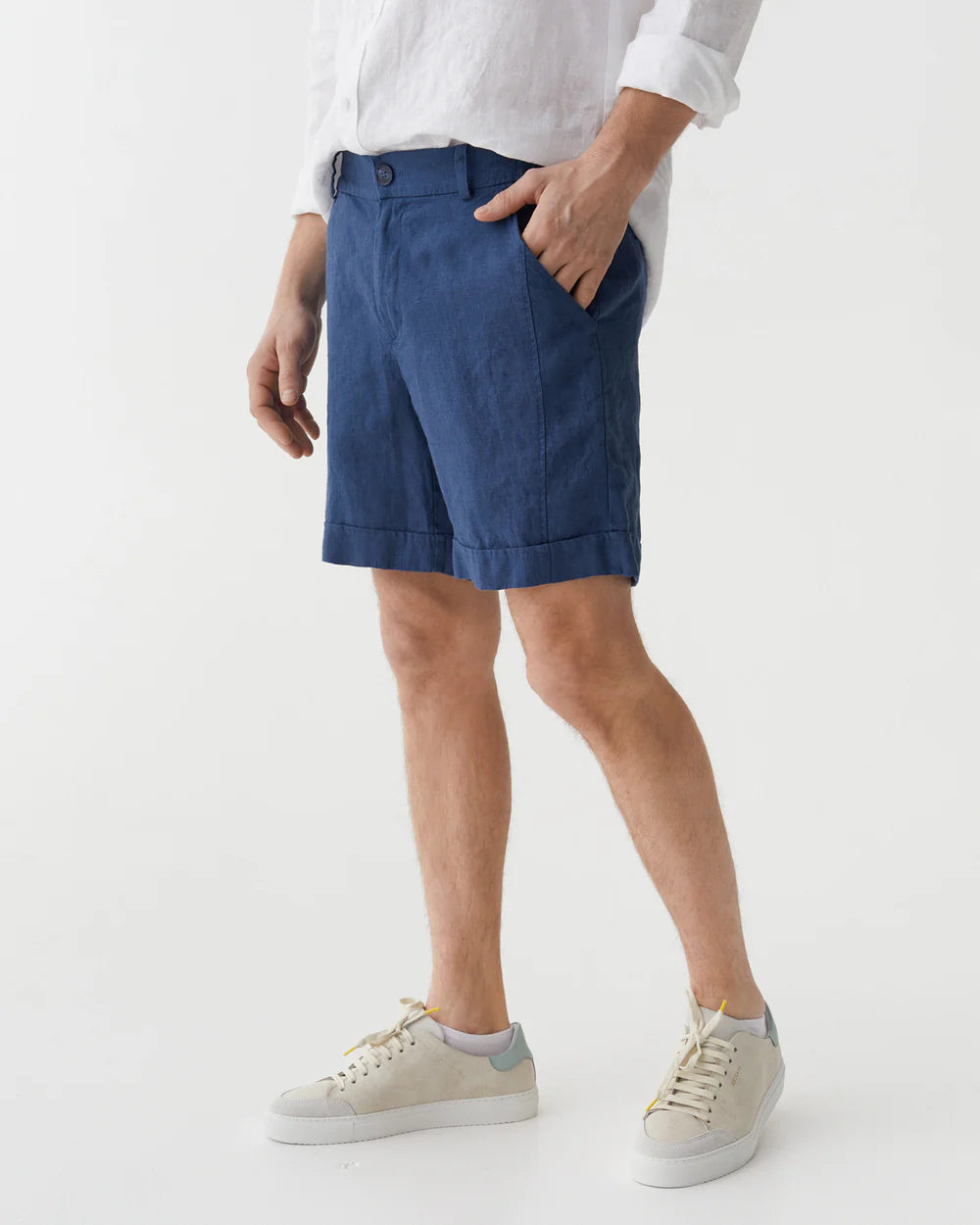 Shorts i linne (Mörkblå) | Magic Linen