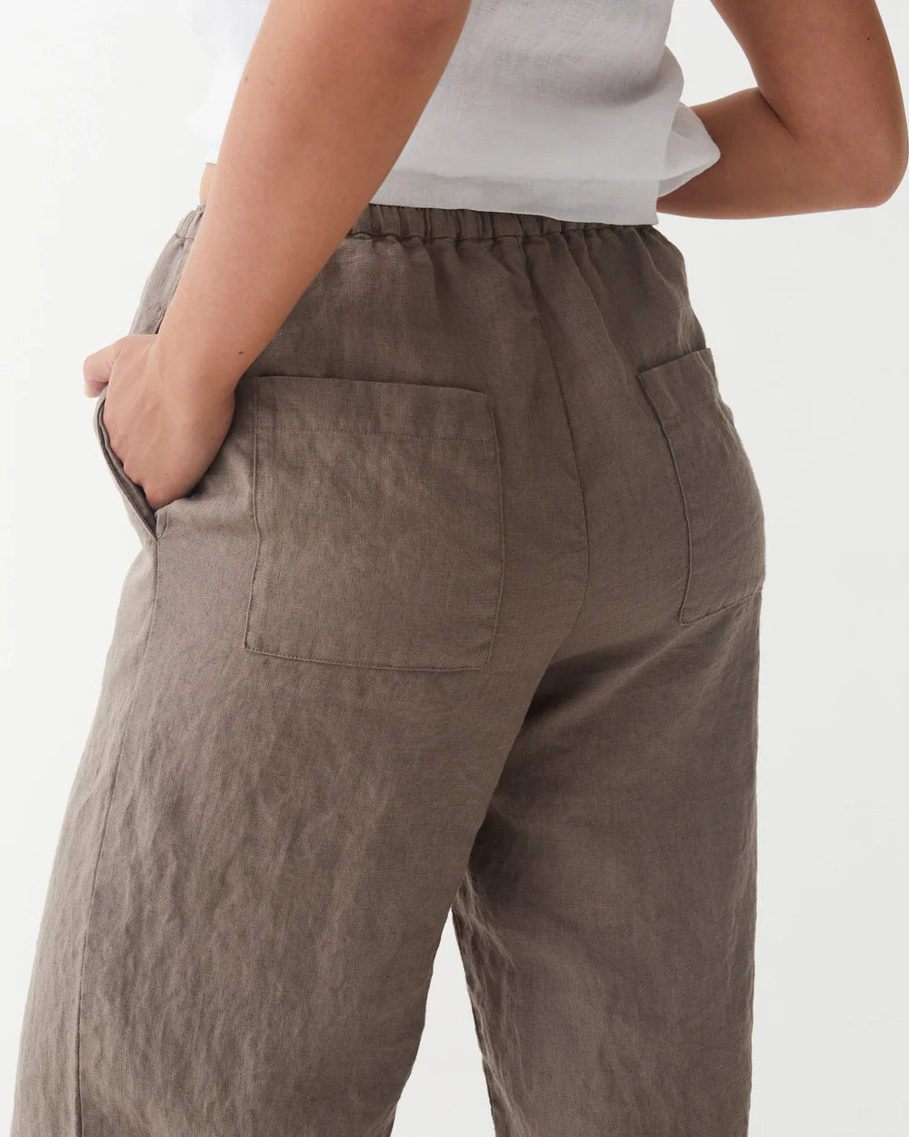 Linnebyxor, vida (Taupe)