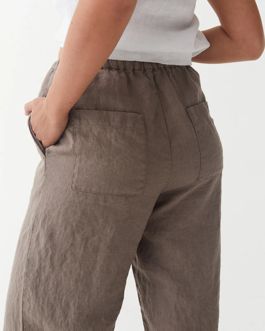 Linnebyxor, vida (Taupe)