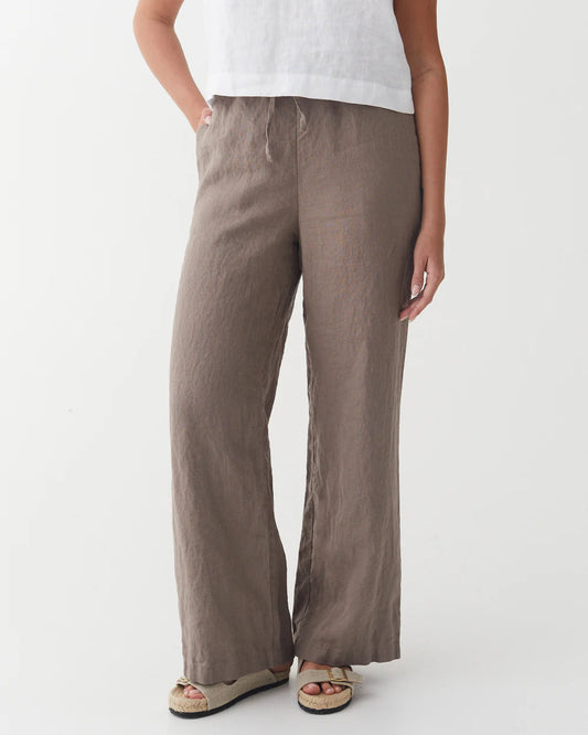 Linnebyxor, vida (Taupe)