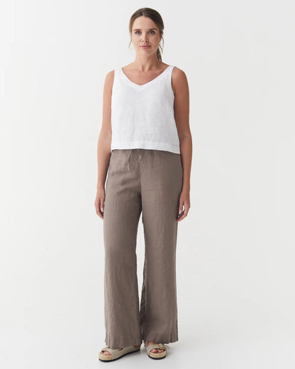 Linnebyxor, vida (Taupe)