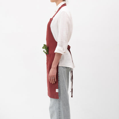 Förkläde i linne (Marsala) | Linen Tales