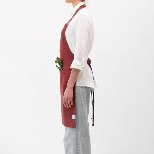 Förkläde i linne (Marsala) | Linen Tales