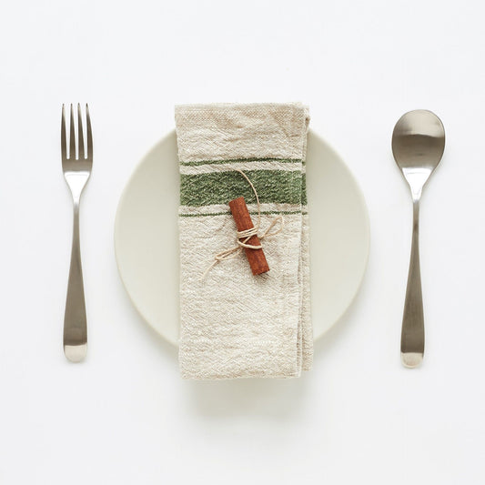 Linneservetter 40 cm (2 st), Vintage Green | Linen Tales
