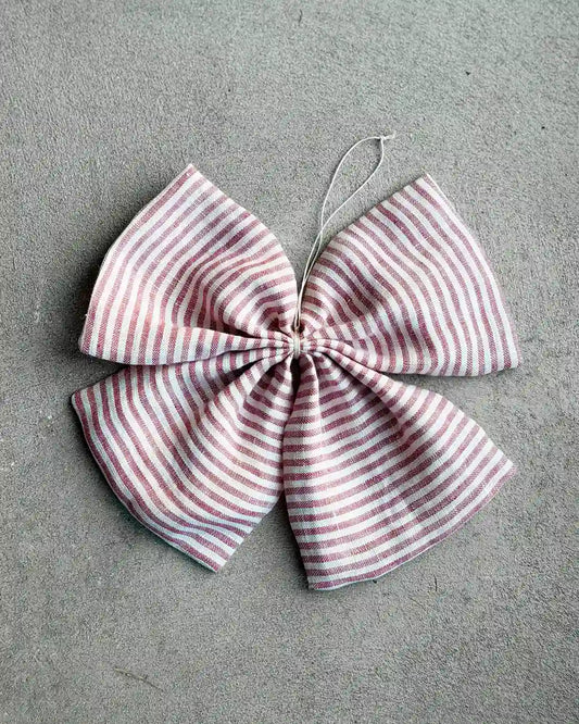 Rosett i linne (Röd randig)