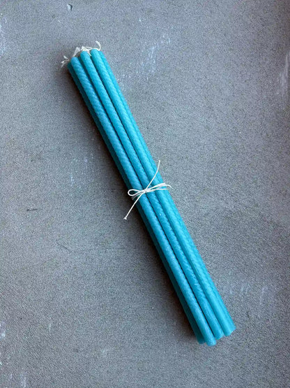 Snurrade ljusblå ljus