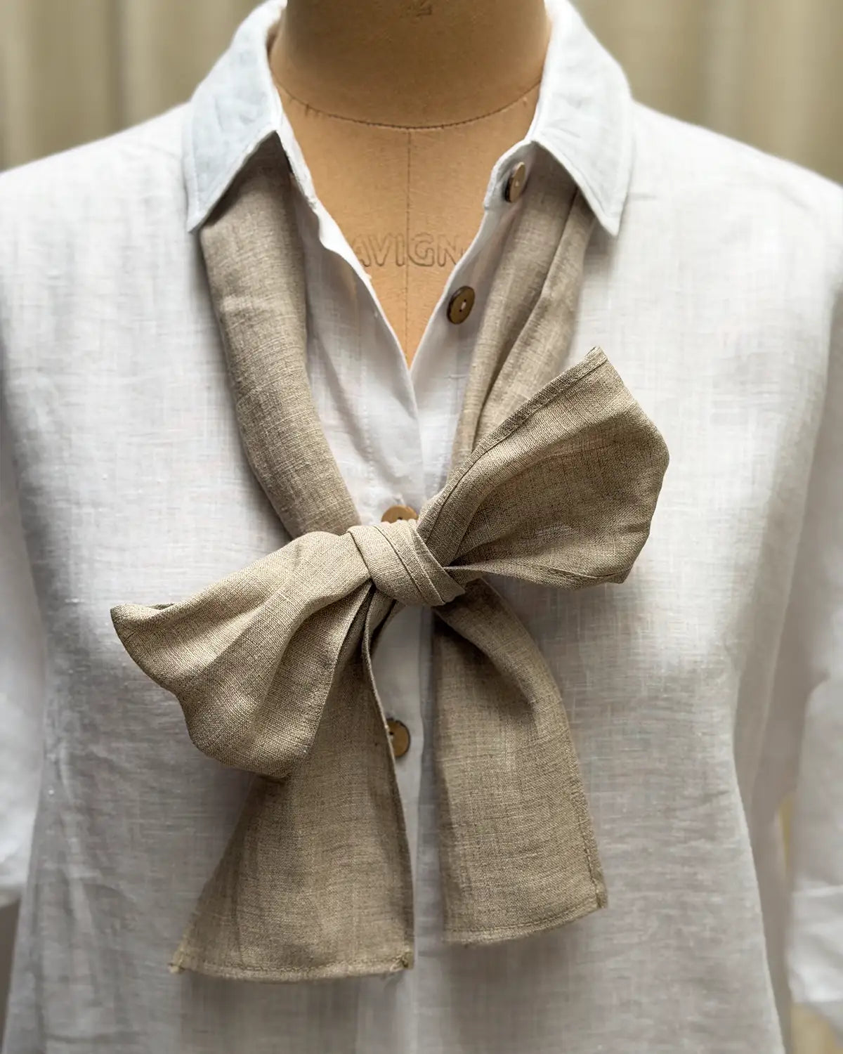 Linnesjal, smal (Beige)